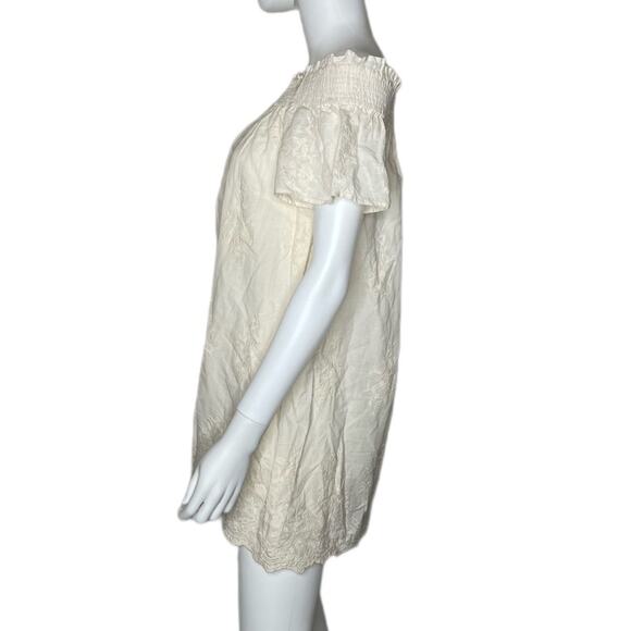 Romeo + Juliet Couture Women's Canvas Off Shoulder Short Sleeve Mini Dress sz M - Picture 2 of 4